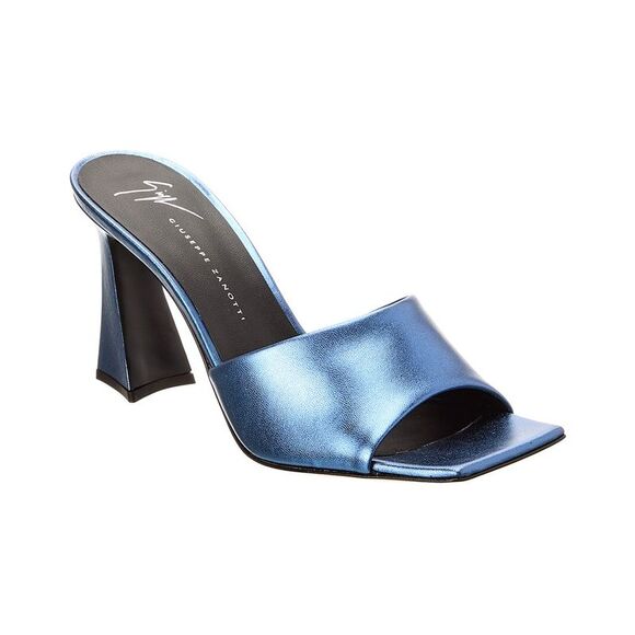 Giuseppe Zanotti Solhene 85 Leather Sandal Blue